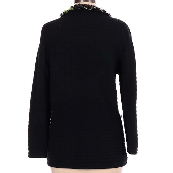 Peck & Peck Vintage Lace Ruffle Trim Knit Sweater - Picture 2 of 9